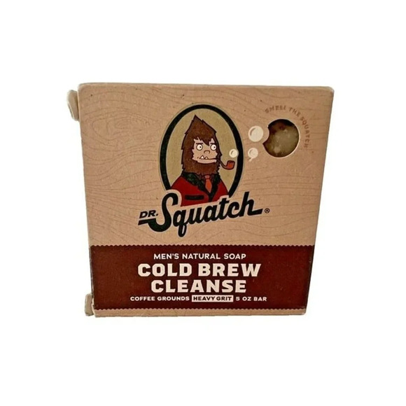 Dr. Squatch Cold Brew Cleanse Coffee Grounds Heavy‎ Grit All Natural Men's Soap - Picture 1 of 5
